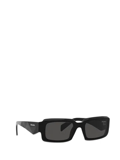 Prada Pr 06ys Rectangle Frame Sunglasses In Black