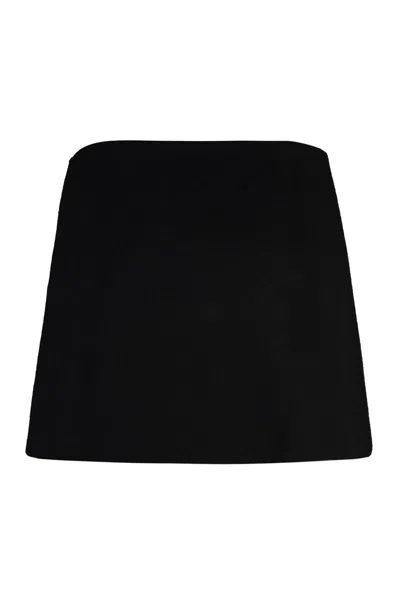 Shop Pucci Wool Mini Skirt In Black