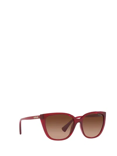Shop Ralph Lauren Sunglasses In Transparent Bordeaux