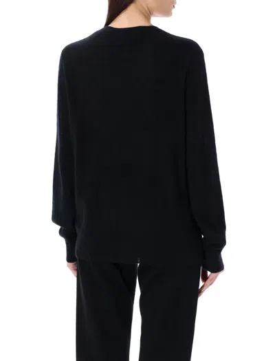 Shop Saint Laurent Cashmere And Silk Sweater In Black