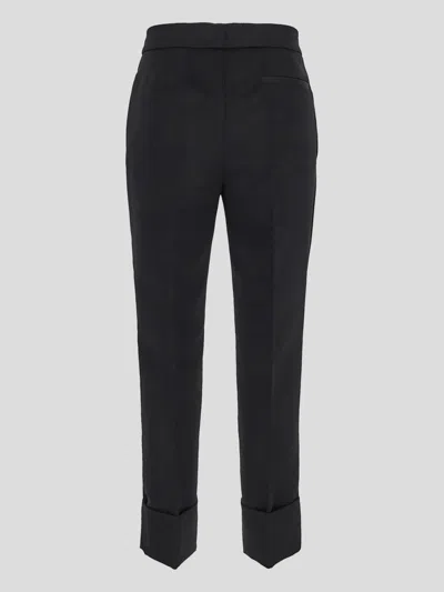 Shop Semicouture Trousers In Black