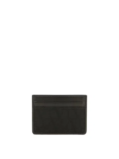 Shop Valentino Garavani Card Holder In Toile Iconographe Technical Fabric In Black