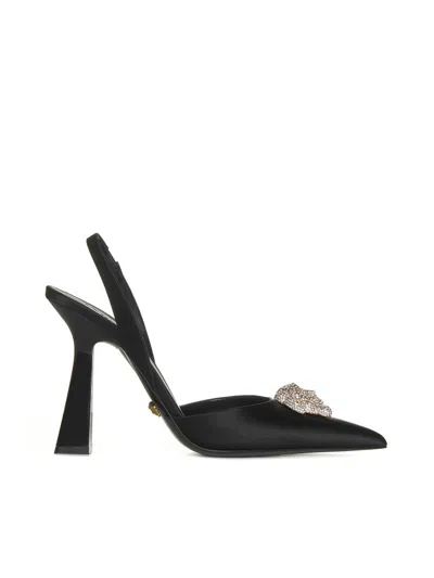 Shop Versace With Heel In Black