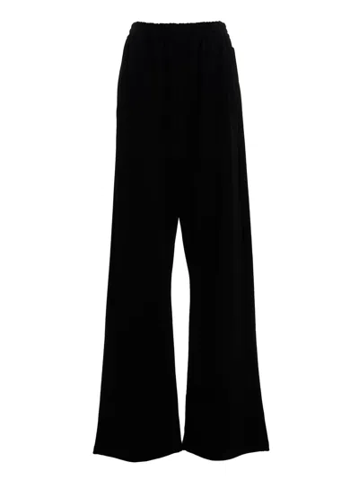 Shop Balenciaga Loose Fit Viscose Trousers In Black
