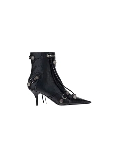 Shop Balenciaga Cagole Ankle Boot In Black