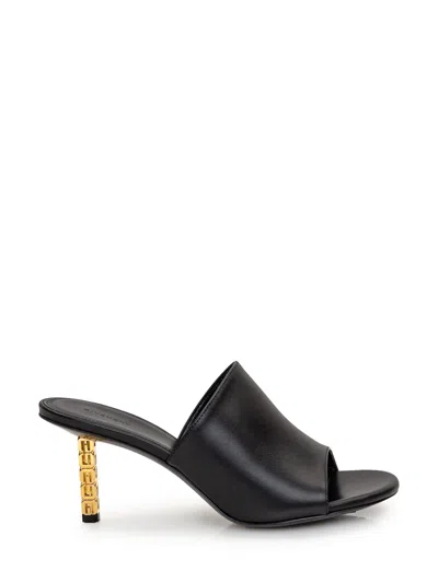 Shop Givenchy G Cube Heel Mules In Black