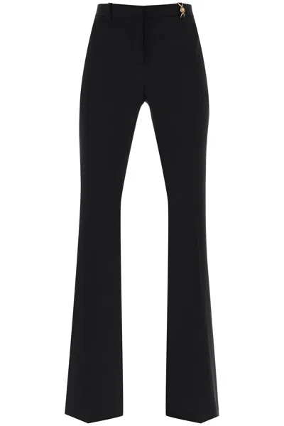 Shop Versace Medusa 95 Flared Trousers In Black