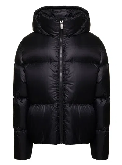 Shop Givenchy Puffer Jacket With Logo On Back In Black