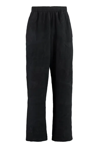 Shop Balenciaga Trousers With Drawstring In Black