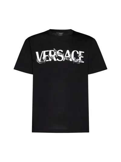 Shop Versace Black T-shirt With Logo