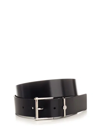 Shop Versace Black Leather Belt