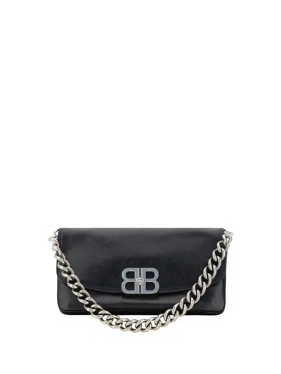 Shop Balenciaga Bb Soft Large Flap Bag In Black