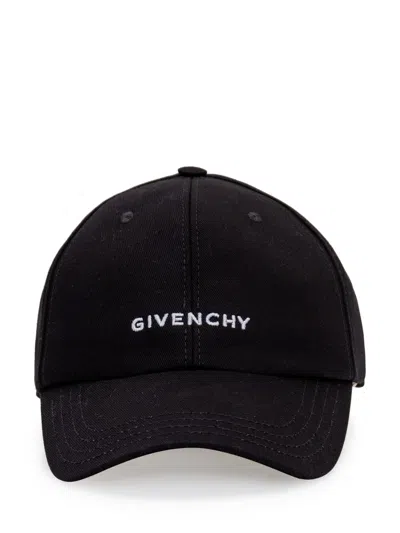 Shop Givenchy Cap With Embroidery In Black