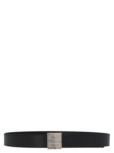 Shop Givenchy 4g Reversible Belt In Black Dark Blue