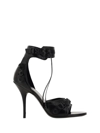 Shop Balenciaga Cagole Sandals In Black/black