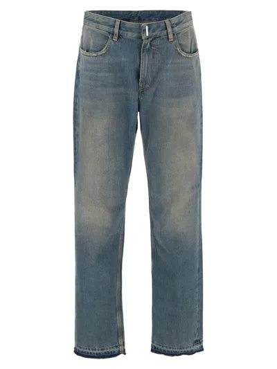 Shop Givenchy Straight Fit Denim Jeans In Blue