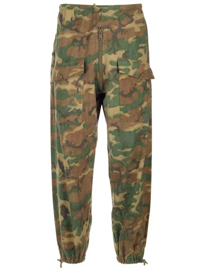 Shop Givenchy Camouflage Cargo Trousers In Brown