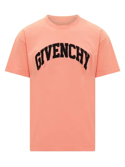 Shop Givenchy T-shirt In Rose-pink Cotton In Coral
