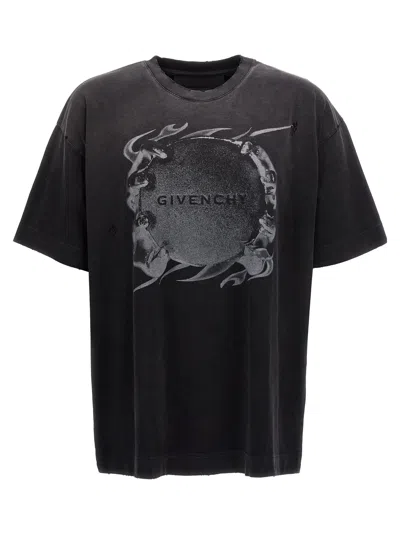 Shop Givenchy Ring T-shirt In Gray