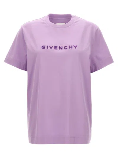 Shop Givenchy Logo T-shirt In Lilac