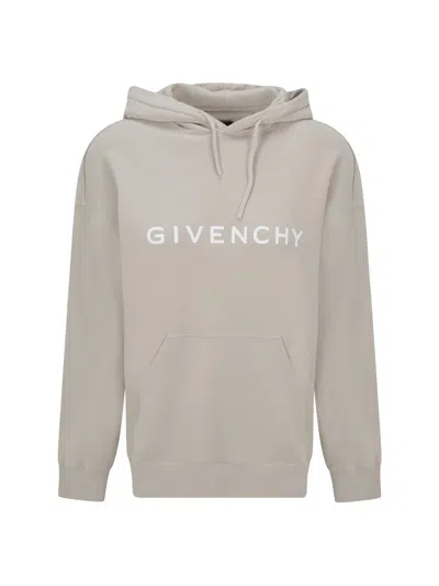 Shop Givenchy Archetype Hoodie In Nude & Neutrals