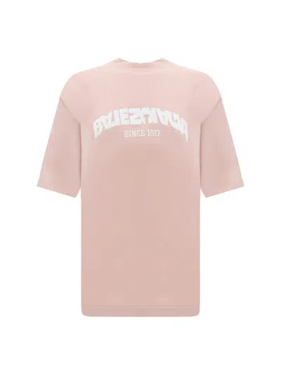 Shop Balenciaga Cotton Logo T-shirt In Pink
