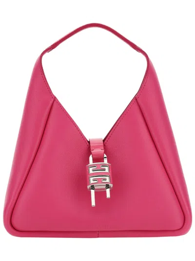 Shop Givenchy Mini G-hobo Bag In Neon Pink Soft Leather