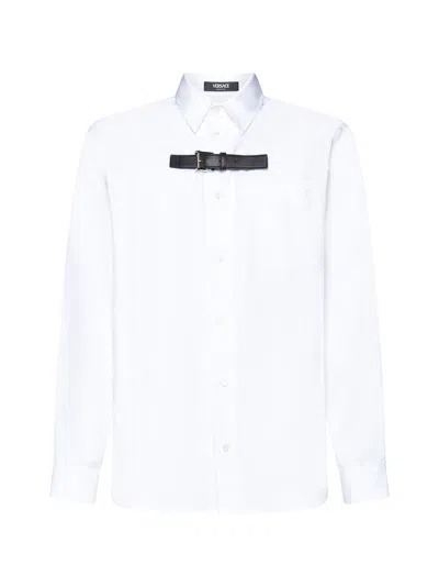 Shop Versace White Cotton Shirt