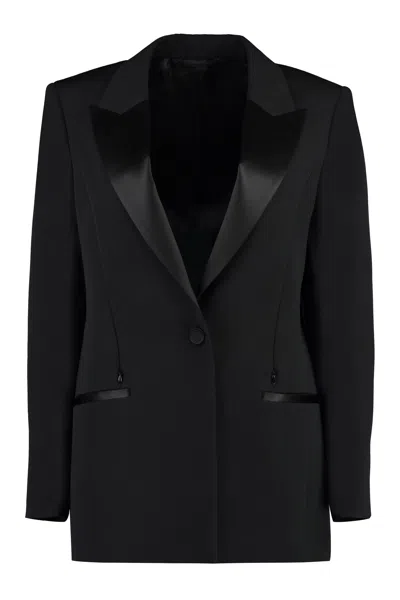 Shop Givenchy Wool Single-breasted Blazer In Black