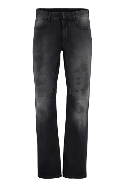 Shop Givenchy Straight Leg Jeans In Grey