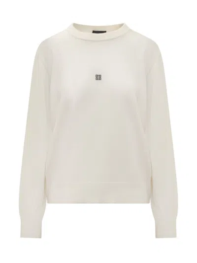Shop Givenchy White  Pullover In Wool And Cashmere In Panna