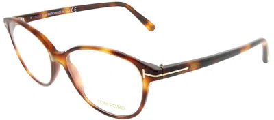 Shop Tom Ford Ft5421 Optical 53 Cat Eye Eyeglasses In Brown