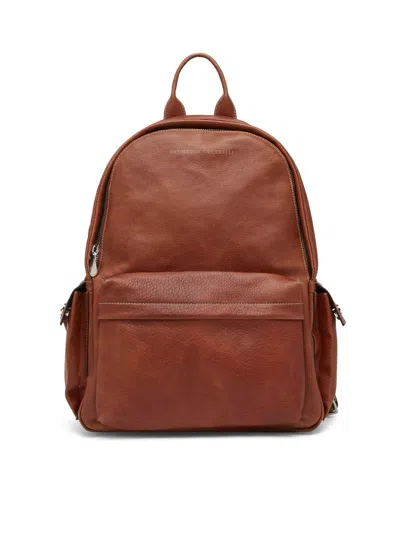 Shop Brunello Cucinelli Backpacks Bag In Brown