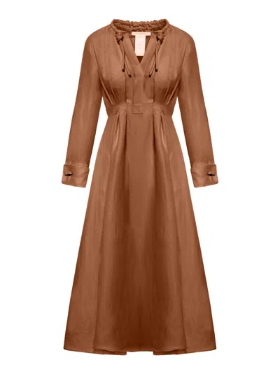 Shop Max Mara Dress In Brown