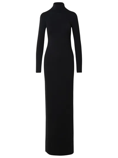 Shop Saint Laurent Virgin Wool Dress In Black