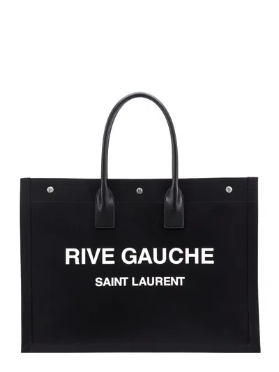 Shop Saint Laurent Rive Gauche Shoulder Bag In Black
