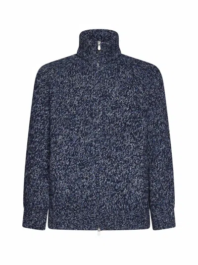 Shop Brunello Cucinelli Wool Cardigan In Blu
