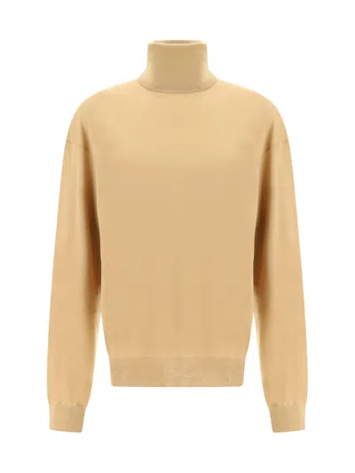 Shop Saint Laurent Sweater In Camel