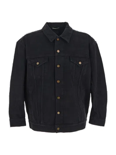 Shop Saint Laurent Oversized Long-sleeved Jacket In Default Title