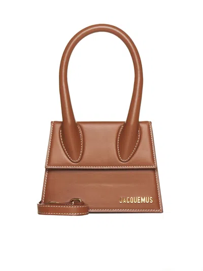 Shop Jacquemus Le Chiquito Moyen Bag In Light Brown