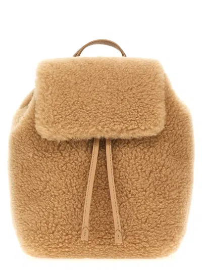 Shop Brunello Cucinelli Teddy Fabric Backpack In Miele