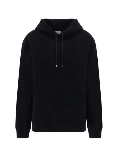 Shop Saint Laurent Hooded Sweatshirt In Noir