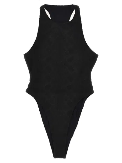 Shop Saint Laurent One-piece Swimsuit In Noir