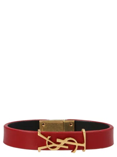 Shop Saint Laurent Opyum Bracelet In Red