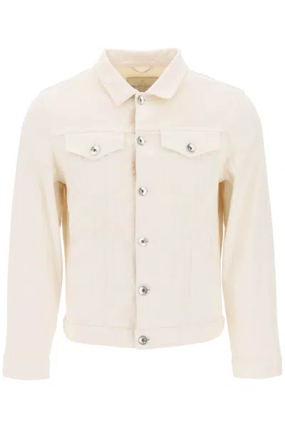 Shop Brunello Cucinelli Denim Jacket In White