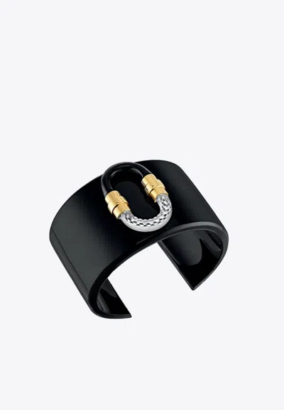Shop Lalique 1927 Bangle Bracelet In Black