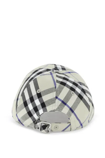 Shop Burberry Ered Baseball Cap In Cotton Blend Women In Multicolor