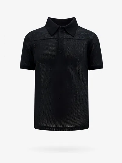 Shop Courrèges Courreges Man Polo Shirt Man Black Polo Shirts