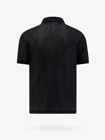Shop Courrèges Courreges Man Polo Shirt Man Black Polo Shirts