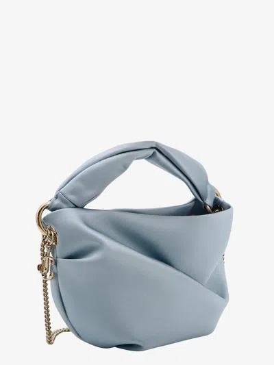 Shop Jimmy Choo Woman Bonny Woman Blue Shoulder Bags